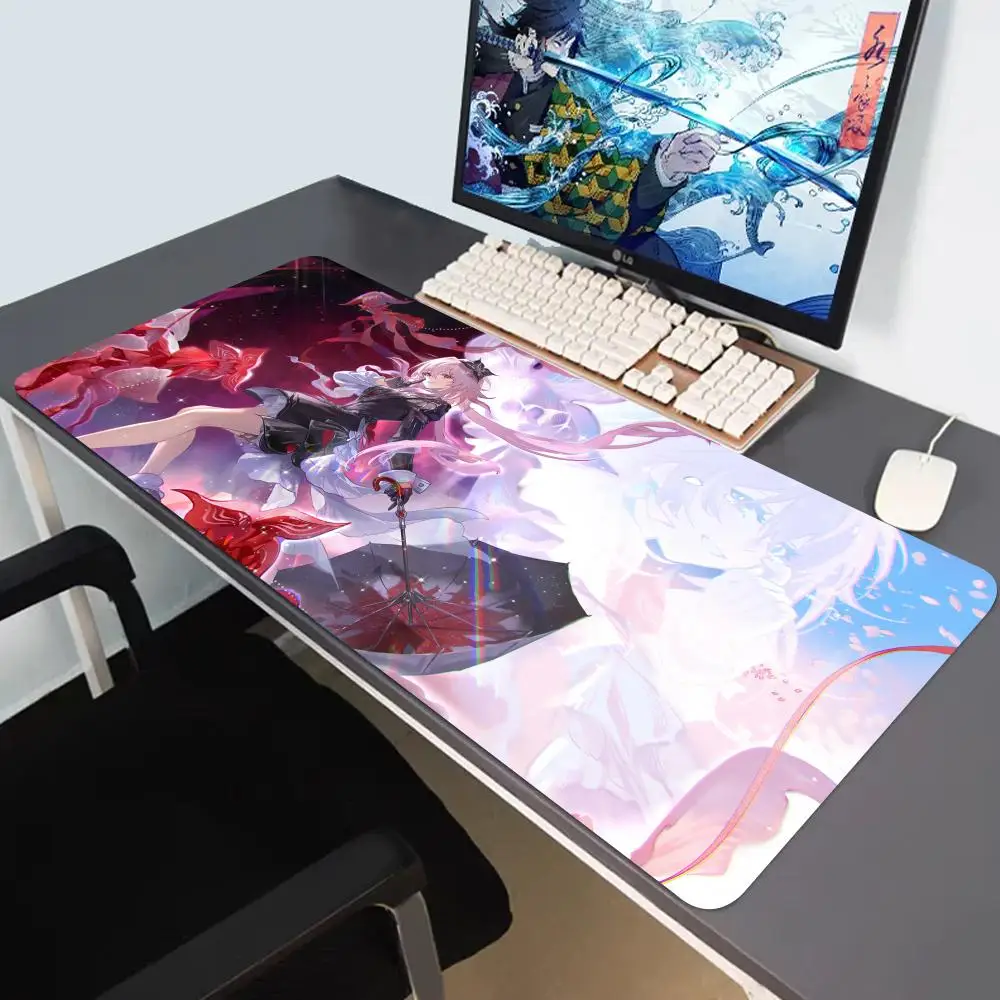 

Горячий коврик для мыши Honkai Star Rail игровой аниме коврик для мыши Kawaii Girl Evernight и 7 марта нескользящий коврик для стола защита стола