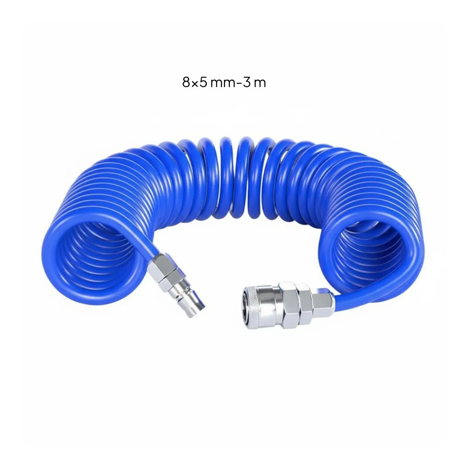 PU Spring Hose High Pressure Resistant PU Spring Tube Self-Coiling Pneumatic Retract Hose with Fittings for Industrial, Auto
