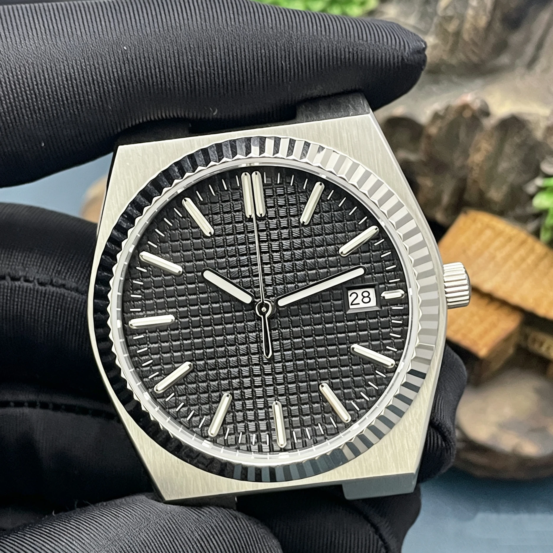 New PRX Style 40mm Men's Automatic Mechanical Watch,China NH35 Movement, Retro Dial,Sapphire Glass Watch Crystal. The 12mm Strap