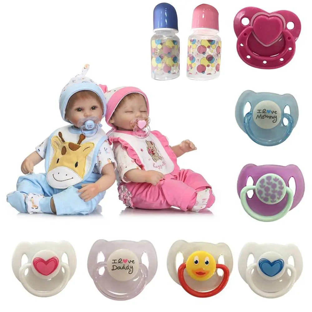 Magnet Pacifier for 20-22 inch Baby Doll Dummy Pacifier for Reborn Baby Dolls Newborn Babies Dolls Supplies Dolls Accessories