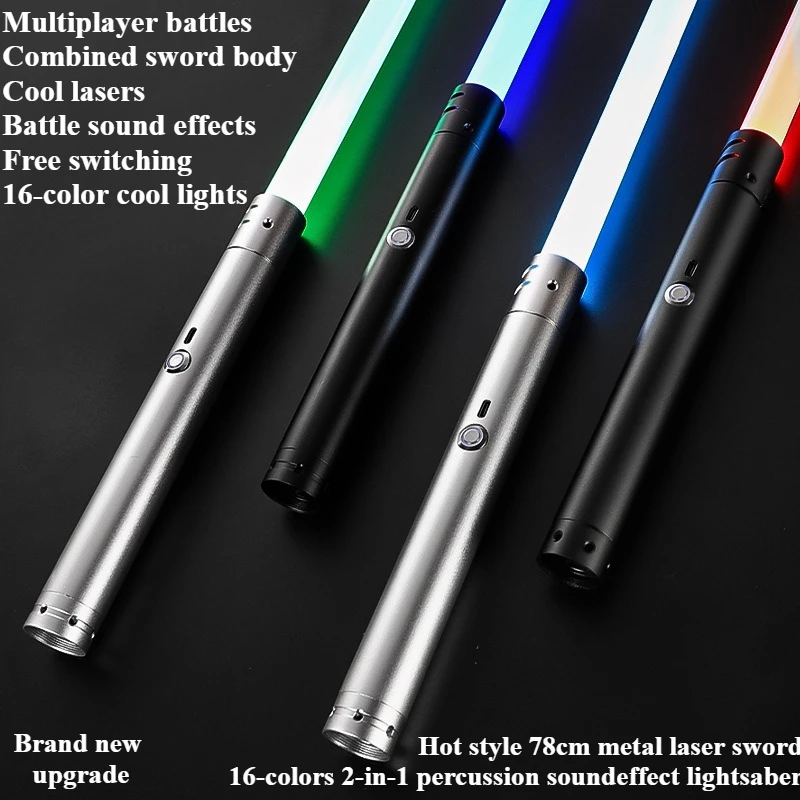 Kawaii Kpop Lightstick Funny Gift-Hot Style 78cm Metal Laser Sword Toy,16-color 2-in-1 Rgb Lightsabers,Toys for Boys Light Saber