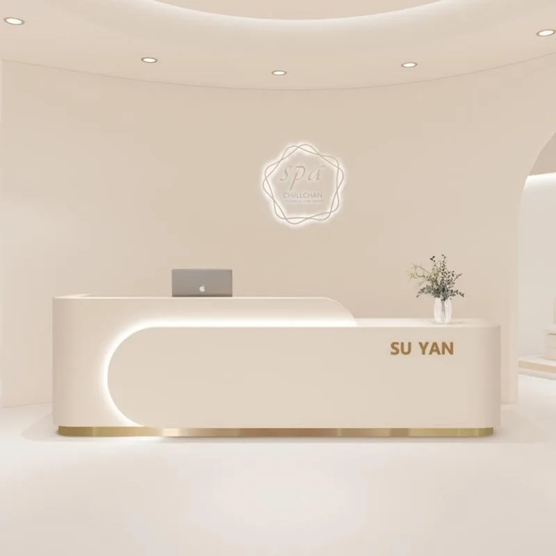 Video Center Reception Desk Industrial Customer Recepcyjna Consoles Reception Desk Shop Mesa De Centro Reception Furniture