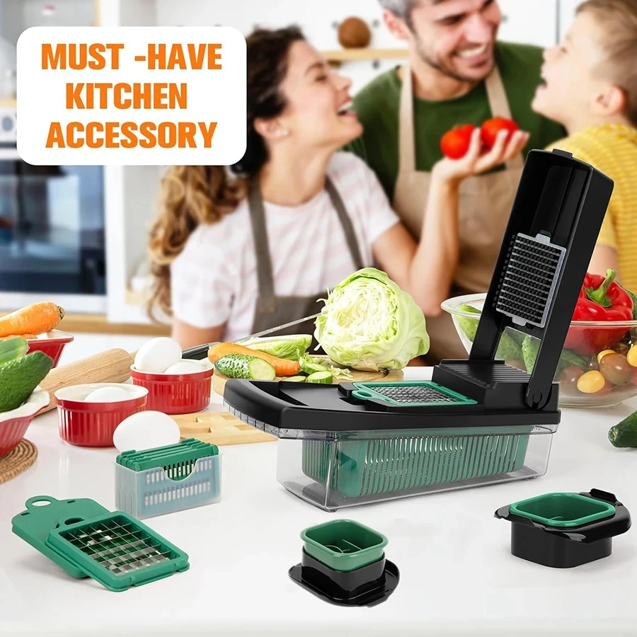 Home Convenient Professional Vegetable Cutter Multifunctional Vegetable Slicer Dicing Machine Kitchen Vegetable Shredder