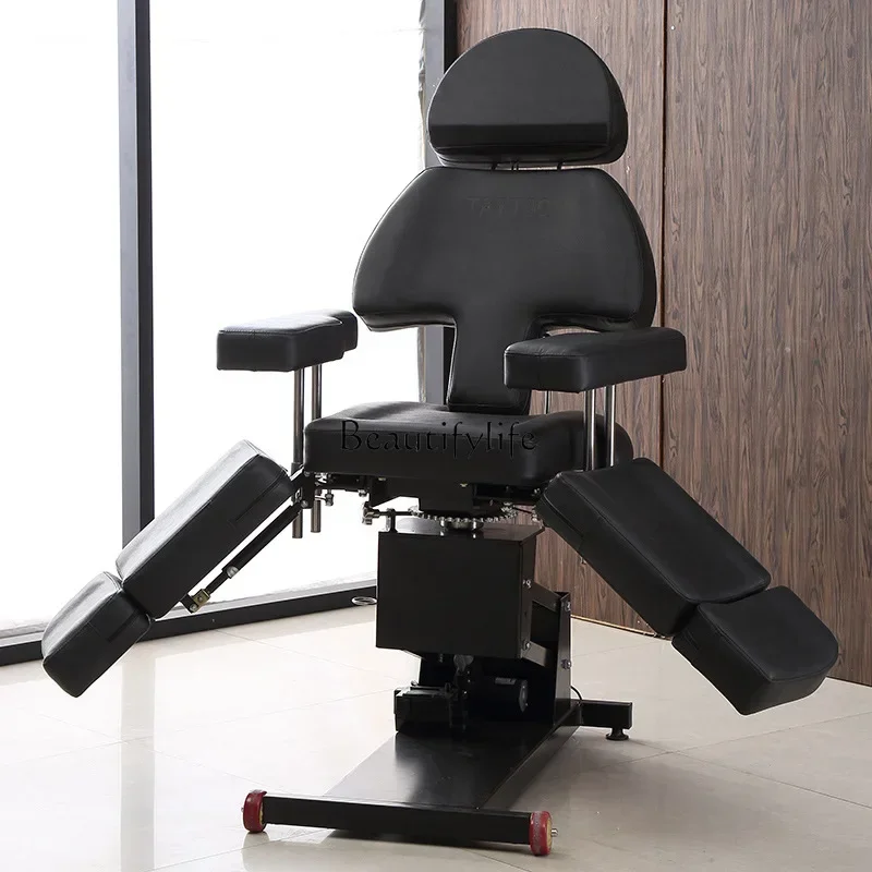 LL 06Electric Multi-functional Tattoo Embroidery Beauty Bed Recliner Split Leg Lift Tattoo Bed