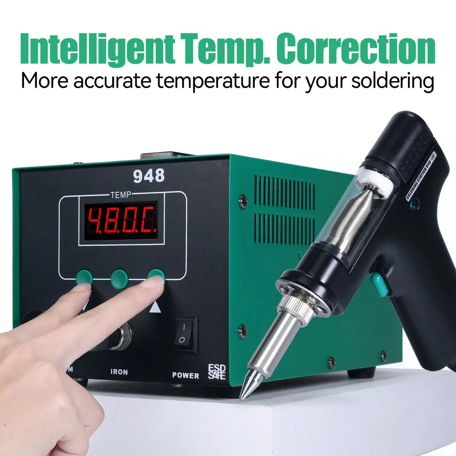 

948 Electric Tin Suction Gun Electric Soldering Iron 2-in-1 Powerful Electric Loco Iron Welding Table Suction Welding Machine