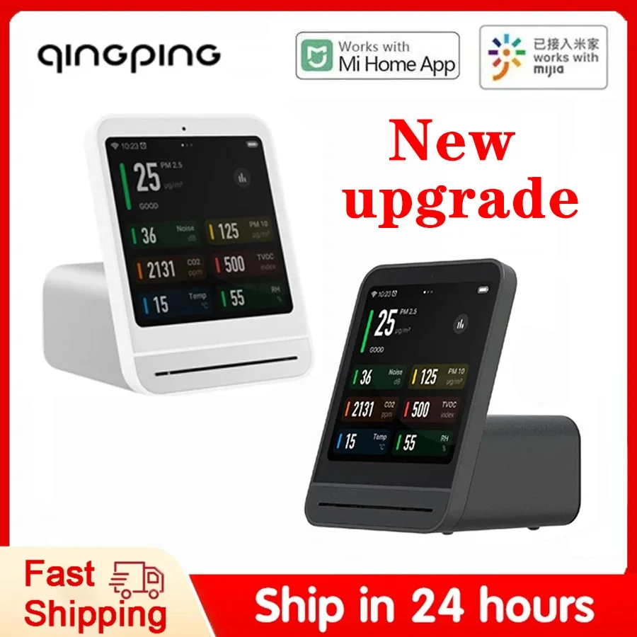 Qingping Air Detector 2nd CO2 PM2.5 Quality Monitor Touch Screen Control Air Monitor Temperature Humidity Sensor for Mijia APP