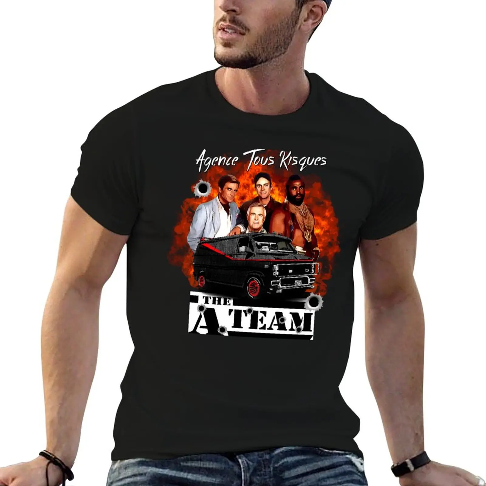 

The all-risk agency, the a team T-Shirt t shirts with prints t shirts for man slim fit T-Shirt
