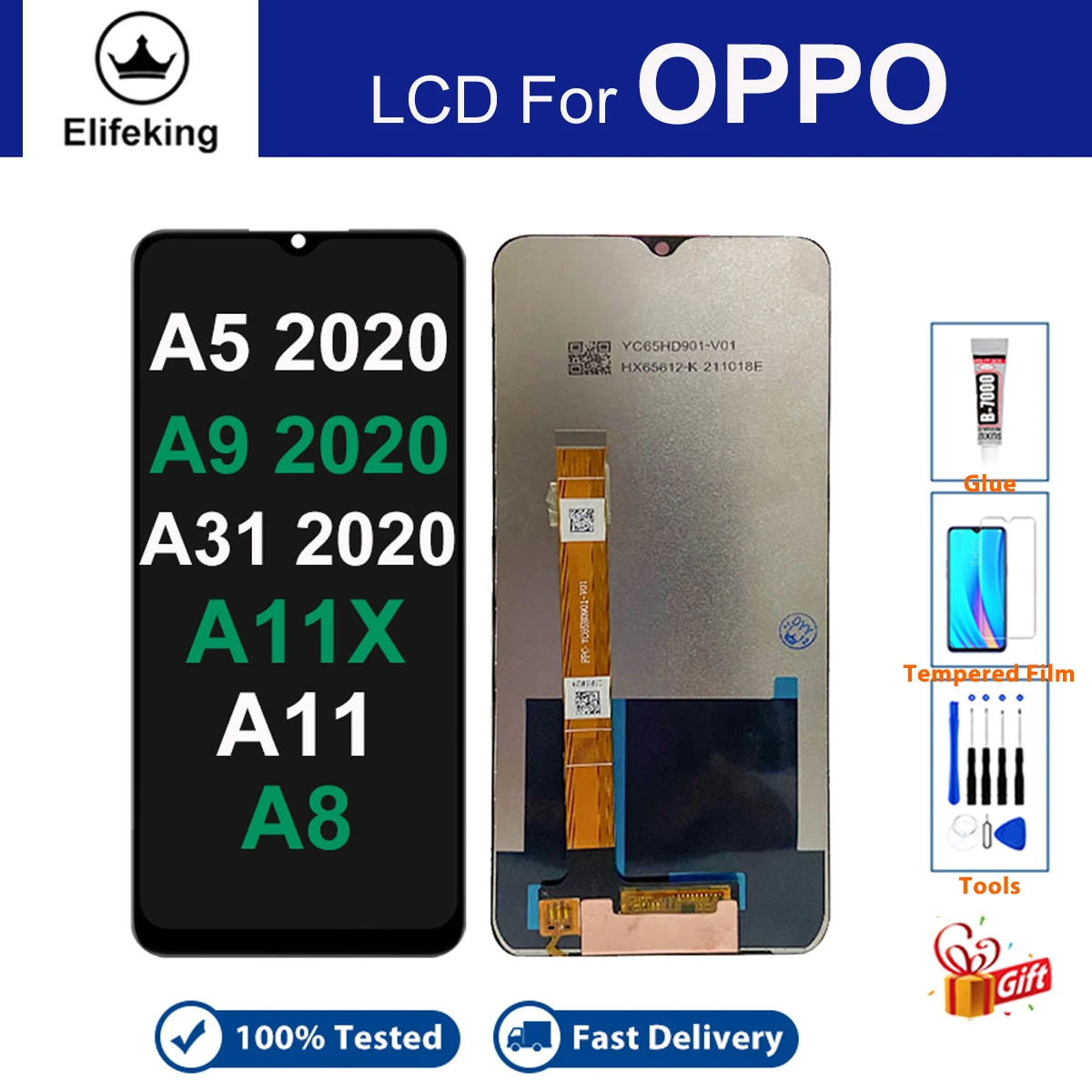 LCD For OPPO A5 2020 A9 A31 2020 Realme 5 5i 5S 6i C3 C3i A11 A11X A8 Display Screen Touch New Digitizer Assembly Replacement