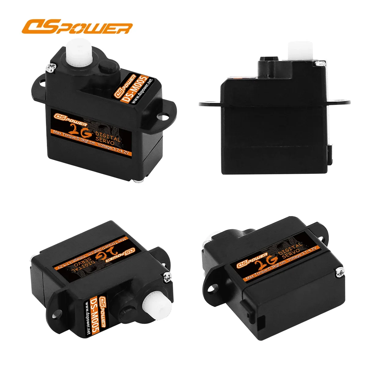 DSPOWER 2G Micro Digital sin núcleo Servo engranaje de plástico JR/JST Motor de enchufe para RC Mini coche barco helicóptero de ala fija avión Robot