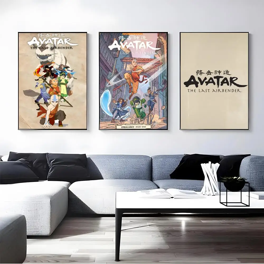 Cartoon Avatar The Last Airbender Poster Self-adhesive Art Waterproof Paper Sticker Coffee House Bar Room Wall Decor