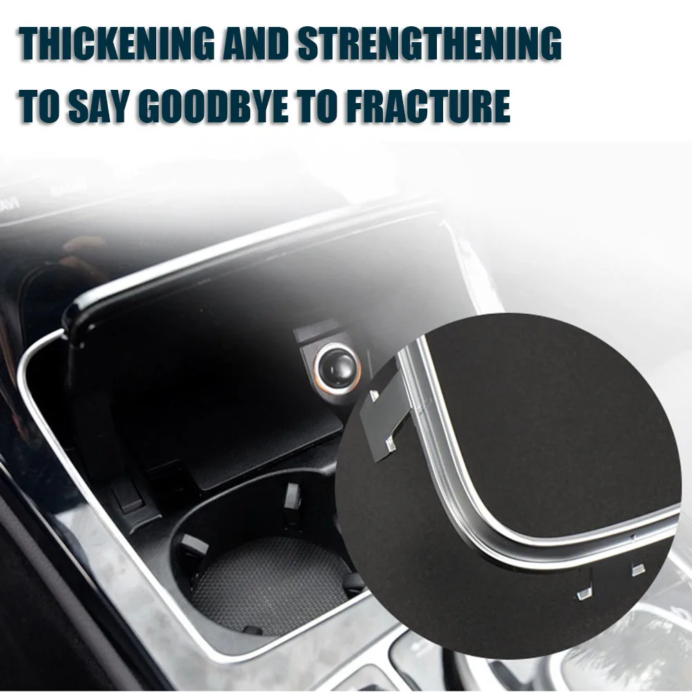 

Center Console Ashtray Cup Holder Strip Trim Central Armrest Water Cup Holder Trim Strip for Mercedes Benz GLC C Class W205 W253