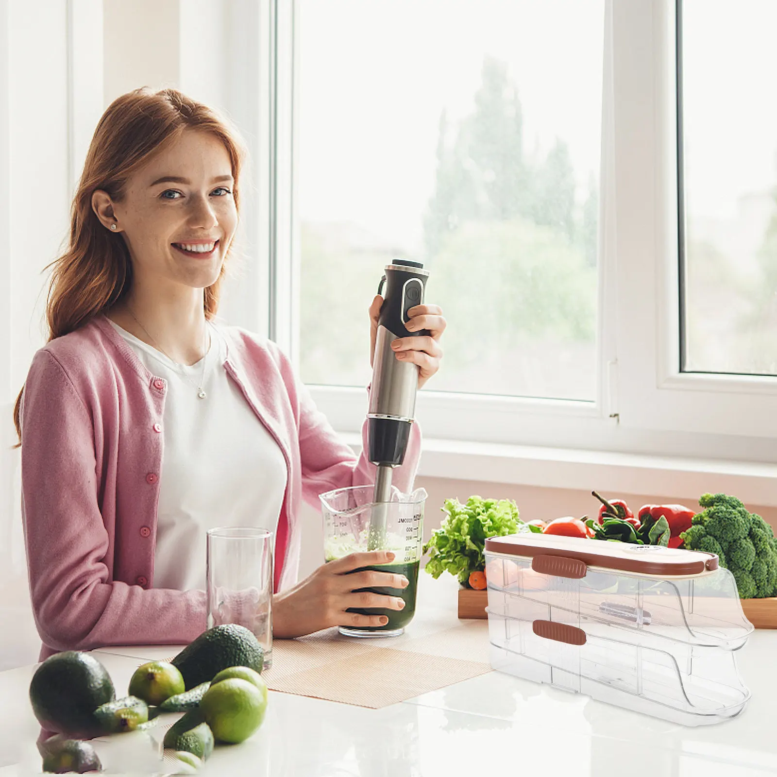 

2-Layer Timing Egg Box Slide Type Roller Portable Egg Rack Fridge Side Storage Organizer Holder for Kitchen Eggs Storage Holder