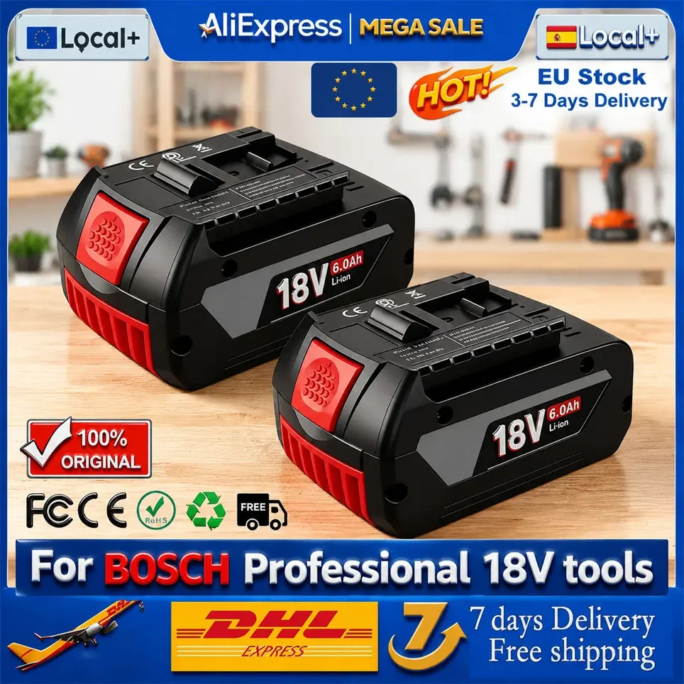 100% für BOSCH 18V Batterie Original Lithium-Batterie für BOSCH Batteriepack 8.0AH Original Werkzeug-Akku