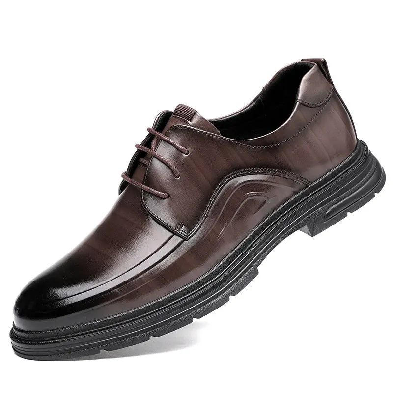 Scarpe da uomo in pelle Business abito formale stile britannico scarpe da uomo in vera pelle bovina elegante Casual Business Luxury Social scarpe maschili