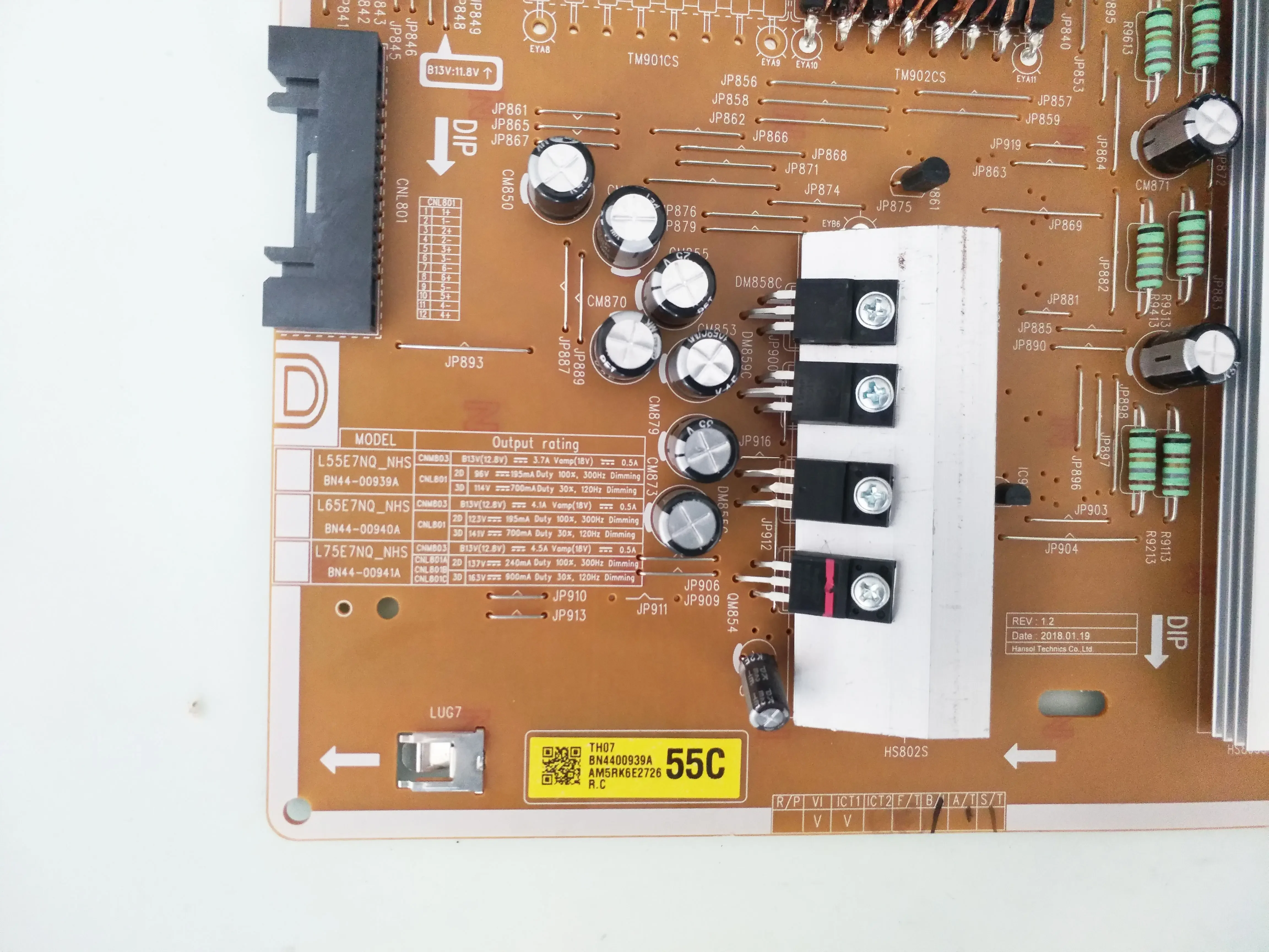 Alta qualidade Power Supply Board, BN44-00939A, L55E7NQ _ NHS se encaixa QA55Q7FNAJ QN55Q75CNF QN55Q7CNAF QN55Q7FNAT QE55Q8FNAT TV