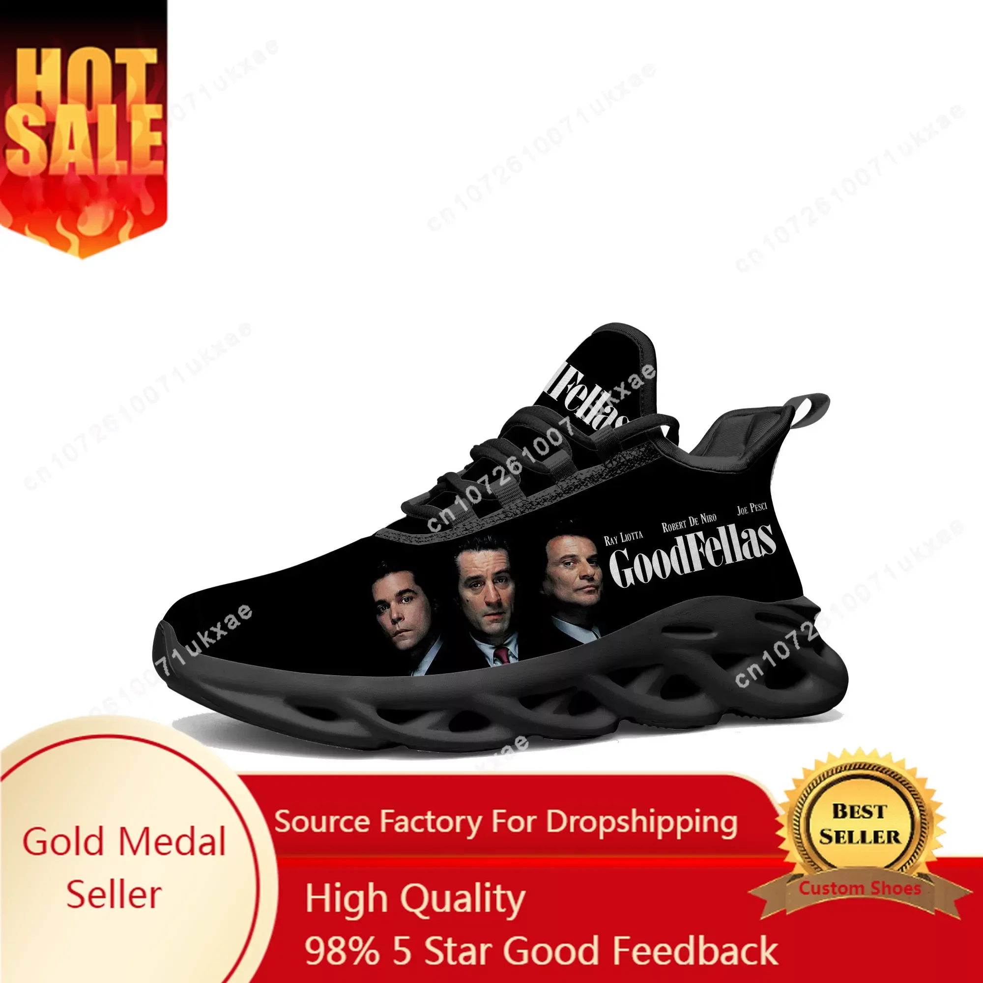 Goodfellas Flats Sneakers Mens Womens Sports Running Shoes High Quality Robert De Niro Sneaker Lace Up Mesh Footwear custom Shoe