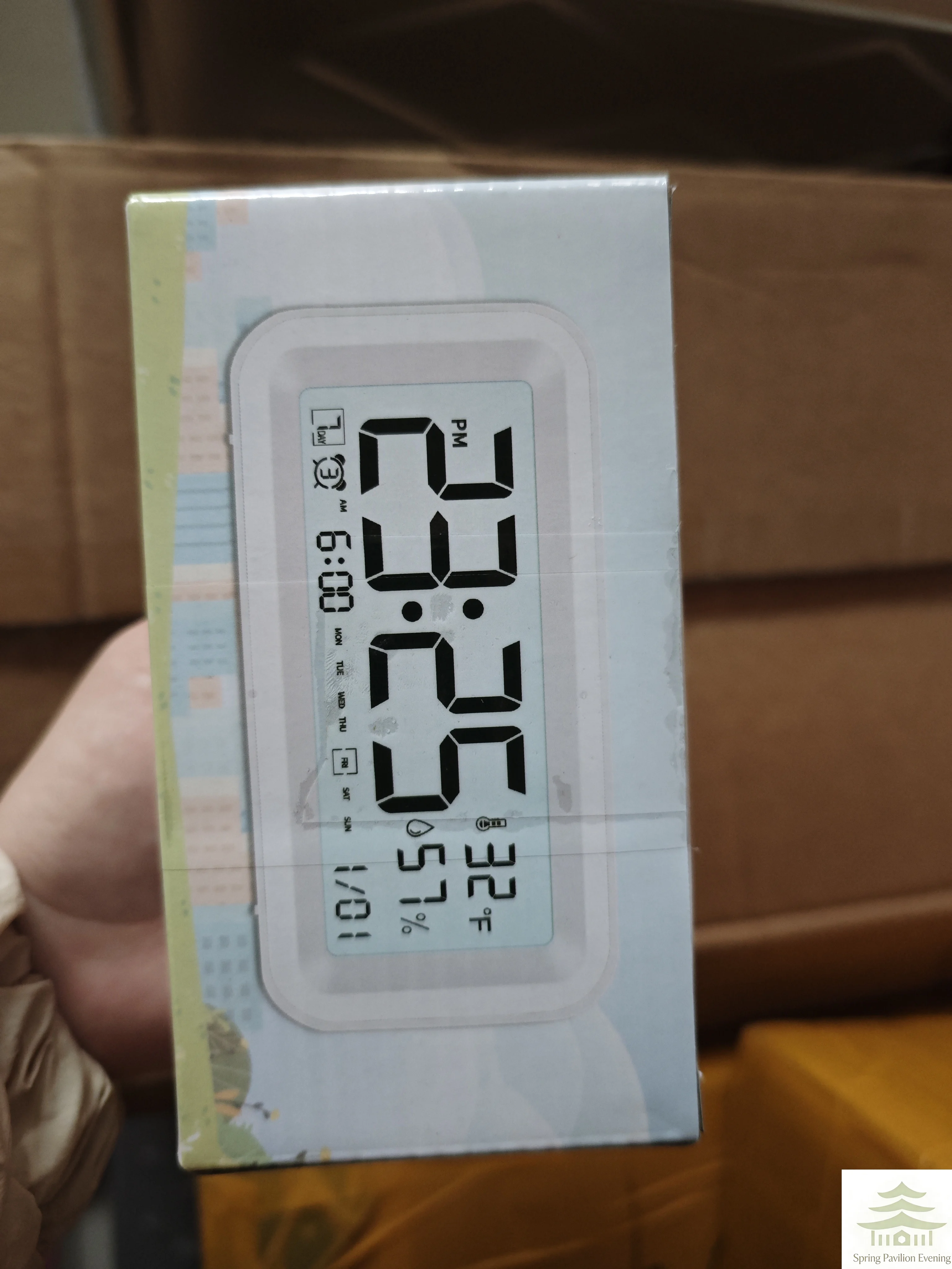 Multi-function Digital Clock LED Brightness Adjustable Temperature and Humidity Display Dual Mode Alarm Clock