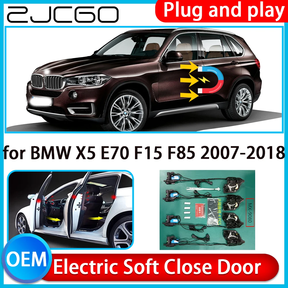 

ZJCGO for BMW X5 E70 F15 F85 2007-2018 Auto Pull Car Soft Close Kit Door Power Latch Electric Door Catch Soft Closing Assist
