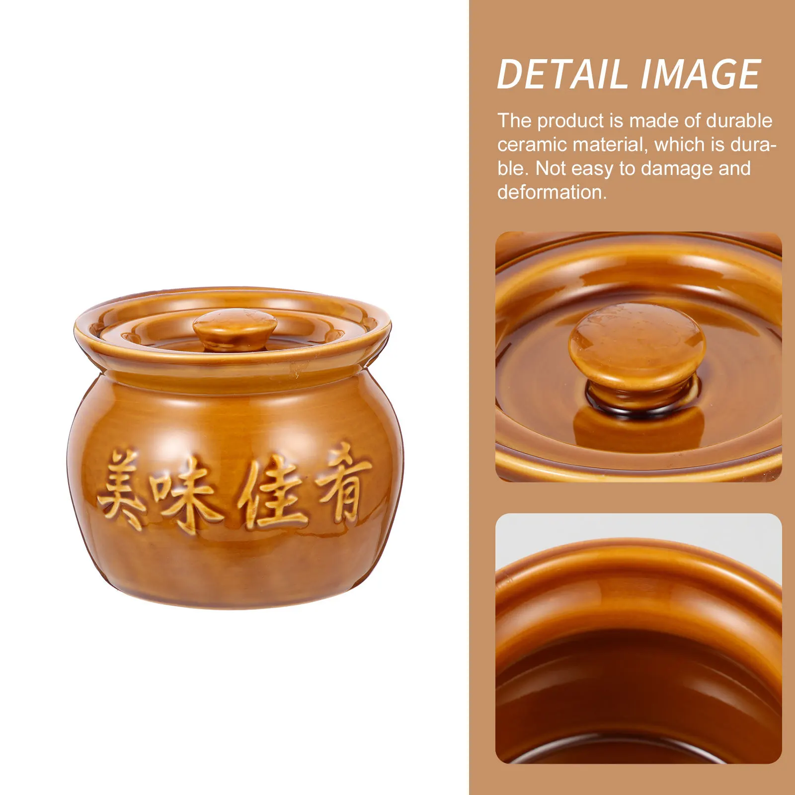 

Ceramic Stewing Bowl Heat-Resistant Soup Cooking Pot For Home Kitchen Restaurant Use Steaming Jar Ceramic Soup Bowl