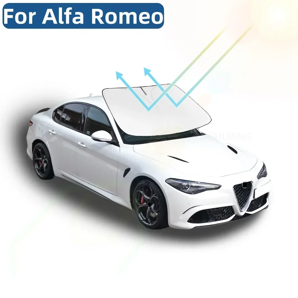 

Car Sun shade Front Window Shade Cover Visor Windshield Sunshade For Alfa Romeo Giulia 2017-2023 2024 /Giulietta Sunshade