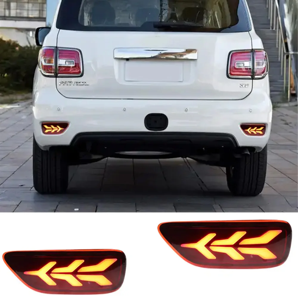 

LED DRL For Nissan Patrol 2012-2019 Rear Bumper Light Brake Light Moving Turn Signal light