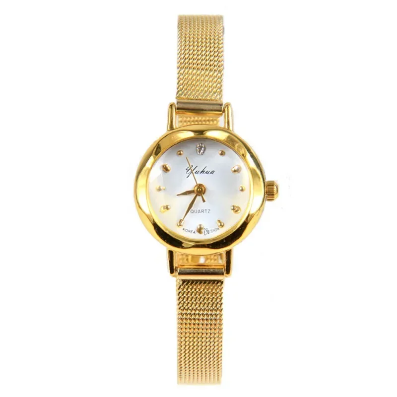 ساعات يد كوارتز بسوار شبكي من الفولاذ المقاوم للصدأ للنساء ، ساعات رسمية ، أفضل علامة تجارية ، ساعة فاخرة ، ساعة نسائية ، ساعة فضة