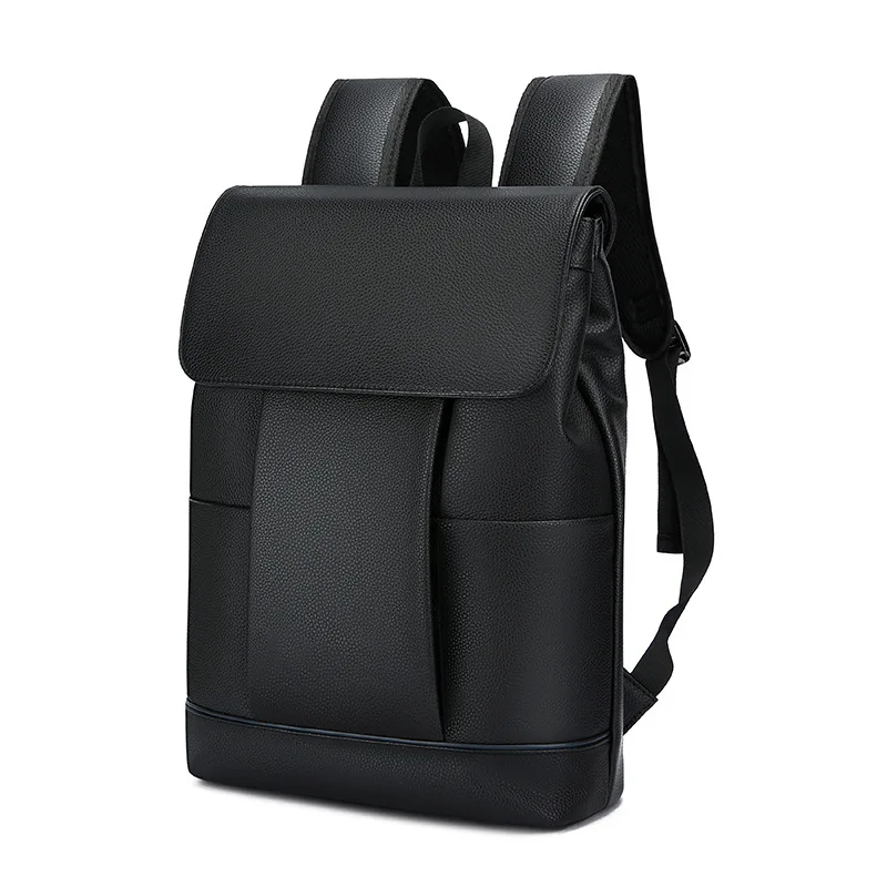 Imagem -03 - Mochila Masculina de Couro pu com Capa Grandes Mochilas para Laptop Mochila Masculina para Adolescentes Meninos Bolsa de Negócios 156