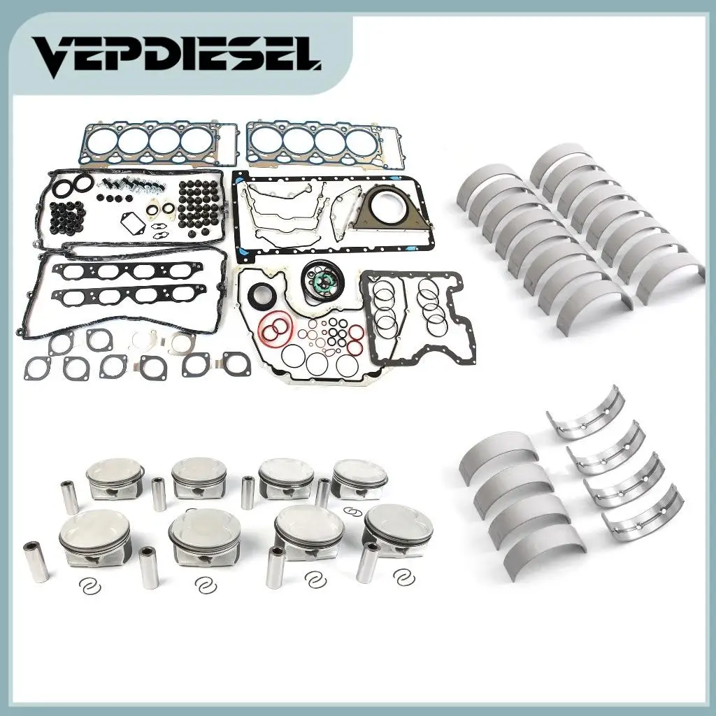 

Поршни для ремонта двигателя, прокладки, уплотнения, корпуса подшипников, комплект для ремонта BMW 550i 650i 750i X5 E60 E61 E63 E64 4,8L V8 N62B48