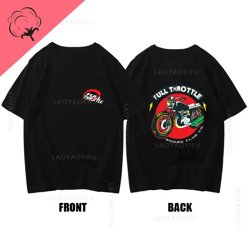 

Full Throttle Theme 100%Cotton Streetwear Gym Clothing Men Y2k T Shirt Tshirts Graphic T-shirt Men's Tshirt Funny Mens Clothes