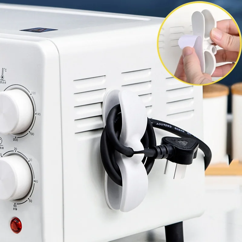 2/4/8PCS Cord Winder Organizer for Kitchen Appliance Cord Wrapper Home Cable Management Clip Holder for Air Fryer Coffee Machine