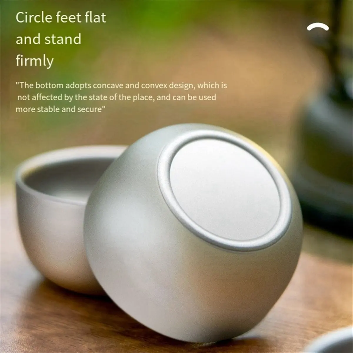 ABJX Titanium Cup Pure Titanium Tea Cup 45ml Double Layer Teacup for Camping Hiking Backpacking Home 2PCS Tea Cup DROP SHIPPING