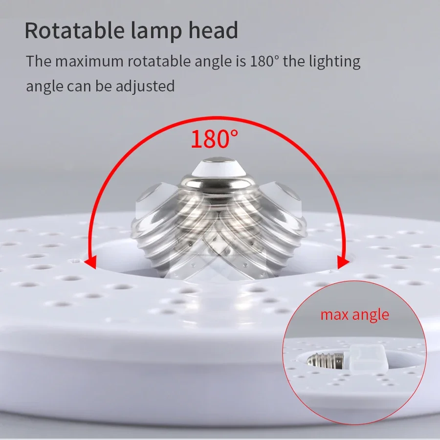 UFO 접이식 LED 램프, E27 LED 전구, 110V, 220V, 냉백색, 28W, 40W, 60W, 봄빌라 앰플, 가정용 조명