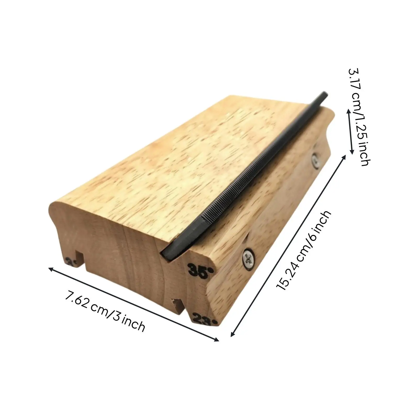 Professional Fret End File for Guitar Fret Leveling Chamfering Angled Guide Slots Sturdy Wood Metal Block Luthier Guitar Supply