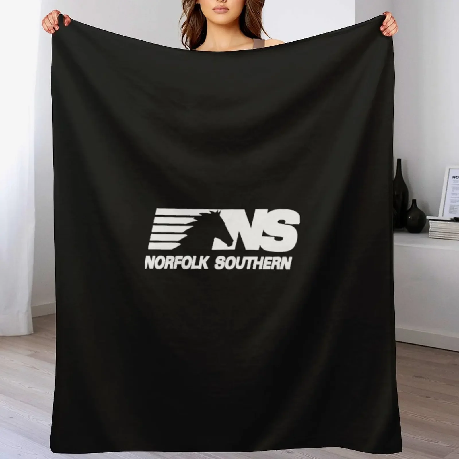 Norfolk Southern Railway Throw Blanket Cozy Home Blanket Gift for Christmas Holiday