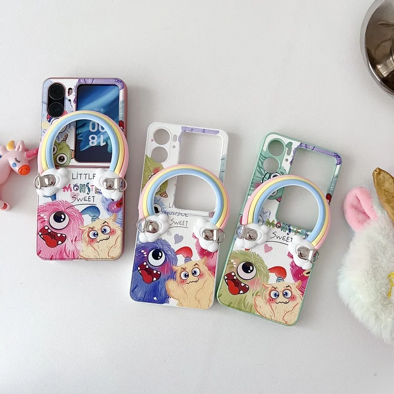 

Phone Case for OPPO N2 FLIP Monster Patterned Phone Case OPPO N2 FLIP Fashion Bracelet Phone Case