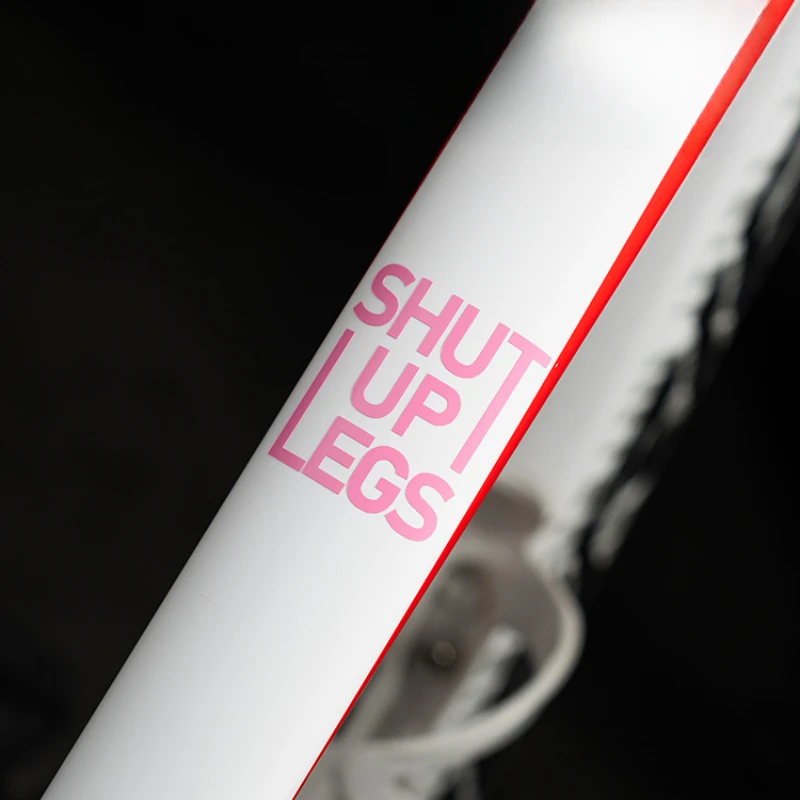 SHUT UP LEGS Bike Stickers for Bicycle Frame Top Tube Vinyl Decals for MTB Bicycle Decorative Waterproof Bike Accessories