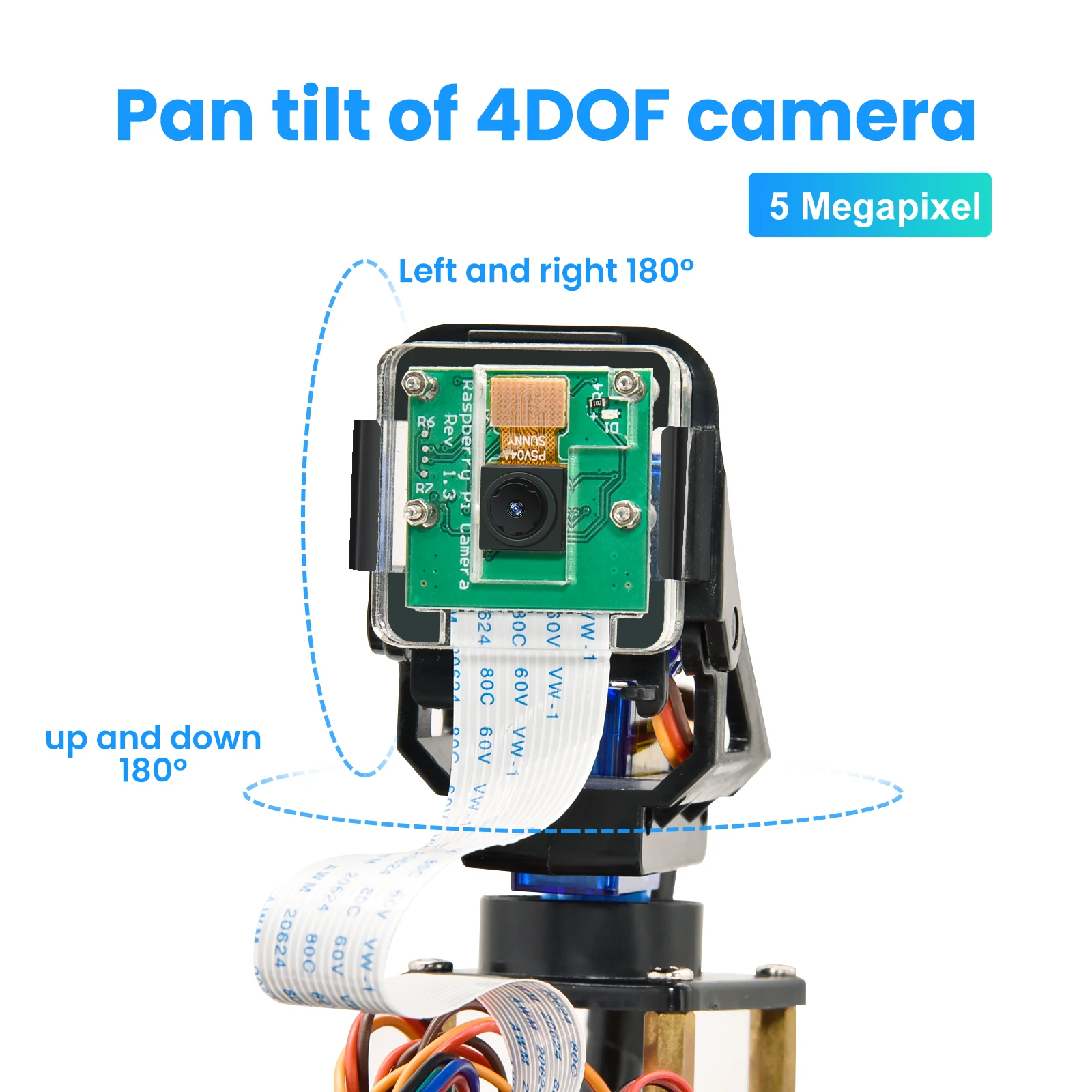 Kidsbits Raspberry Pi 4B Camera Robot Car Python Programming +5 Megapixels For Raspberry Pi 4B(No Raspberry Pi Board ) Robot Kit