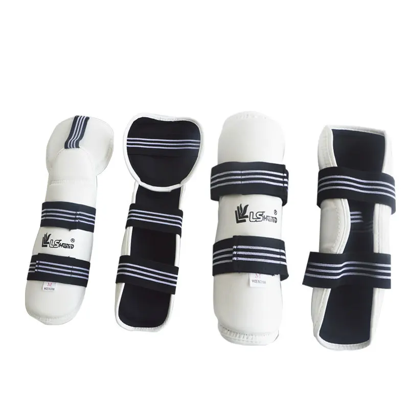 Martial Arts Protective Set Thickened Half Finger Taekwondo Hand Gloves Foot Guards for Sanda Boxing Kickboxing Fitness Training 5