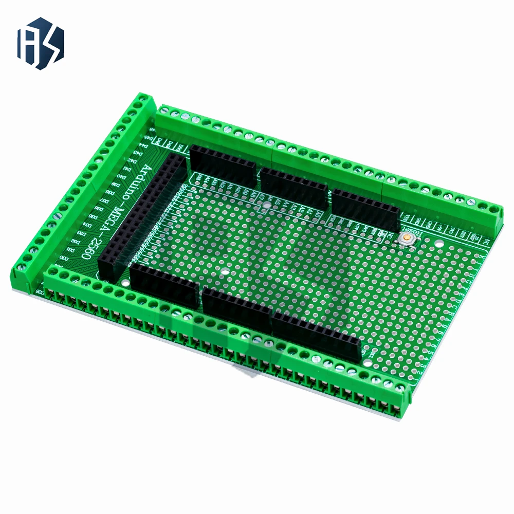 Doppelseitiger PCB-Schraubklemmenblock-Erweiterungsschild für Arduino MEGA-2560 R3 – Prototyping-Kit mit Entwicklungsplatinenmodul
