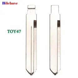 jingyuqin 10pcs Remote Control Car Key Toy47 Blade For Toyota Corolla Flip KD Uncut Blank