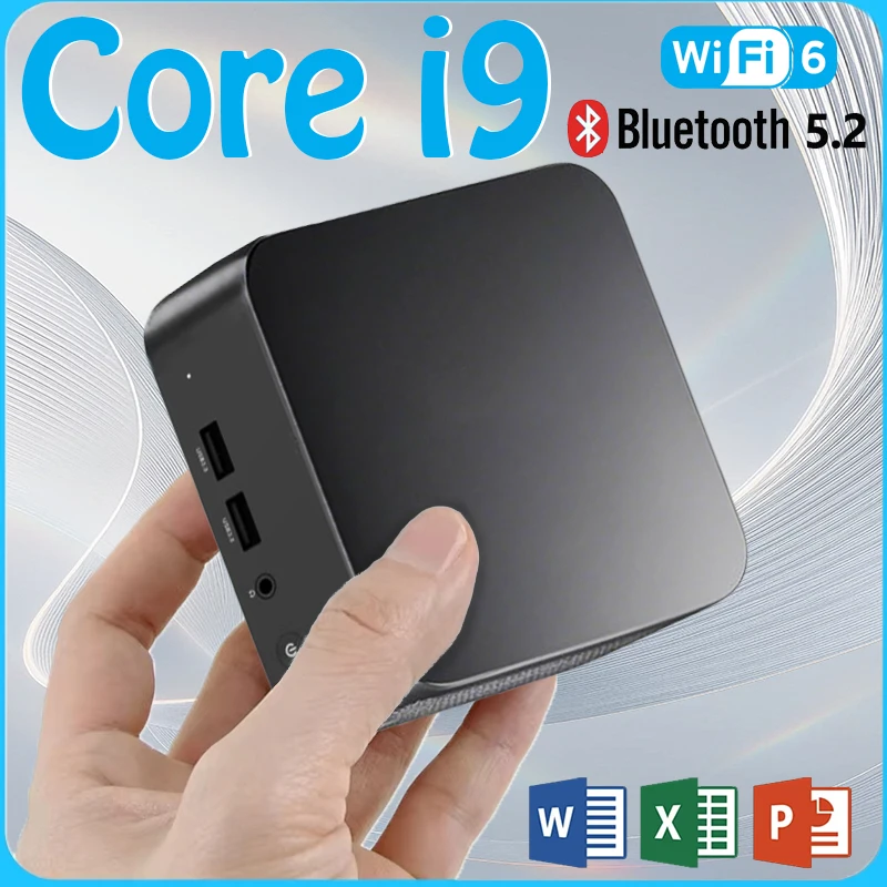 

Portable MINI PC Core i9 8950HK Windows 11 Pro DDR4 16GB SSD 1TB 2TB Computer Gamer Wifi 6 BT5.2 Office UHD Graphics Desktop PC