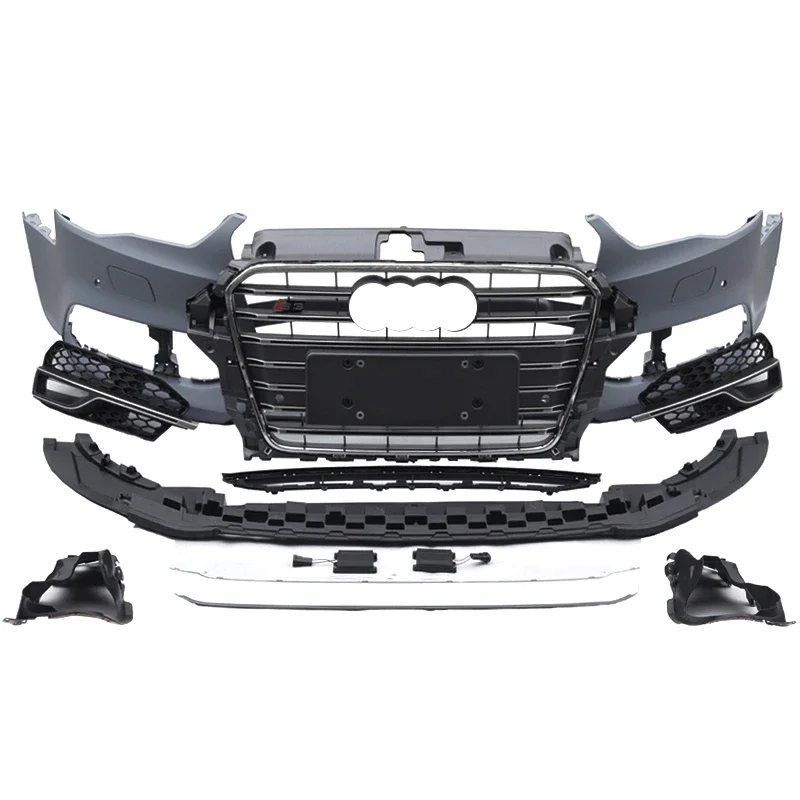 

car bodikits Front Bumper With grill For A3 8V S3 8V5807065GRU Car accessories Auto bodykit for PP Material 2014 2015 2016