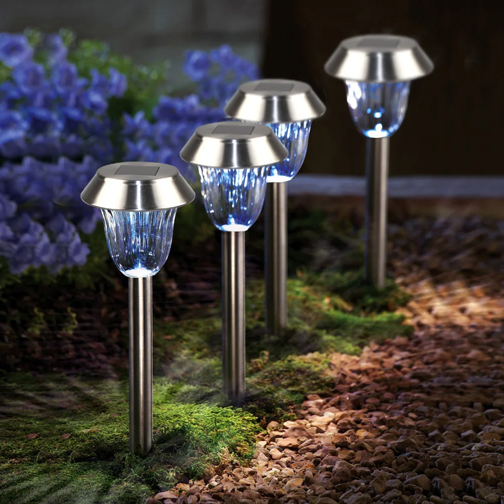 

Solar Led Decorative Light Stainless Steel Ground Plug Waterproof Outdoor Landscape Lamp For Garden Yard Pathway Pool Deck