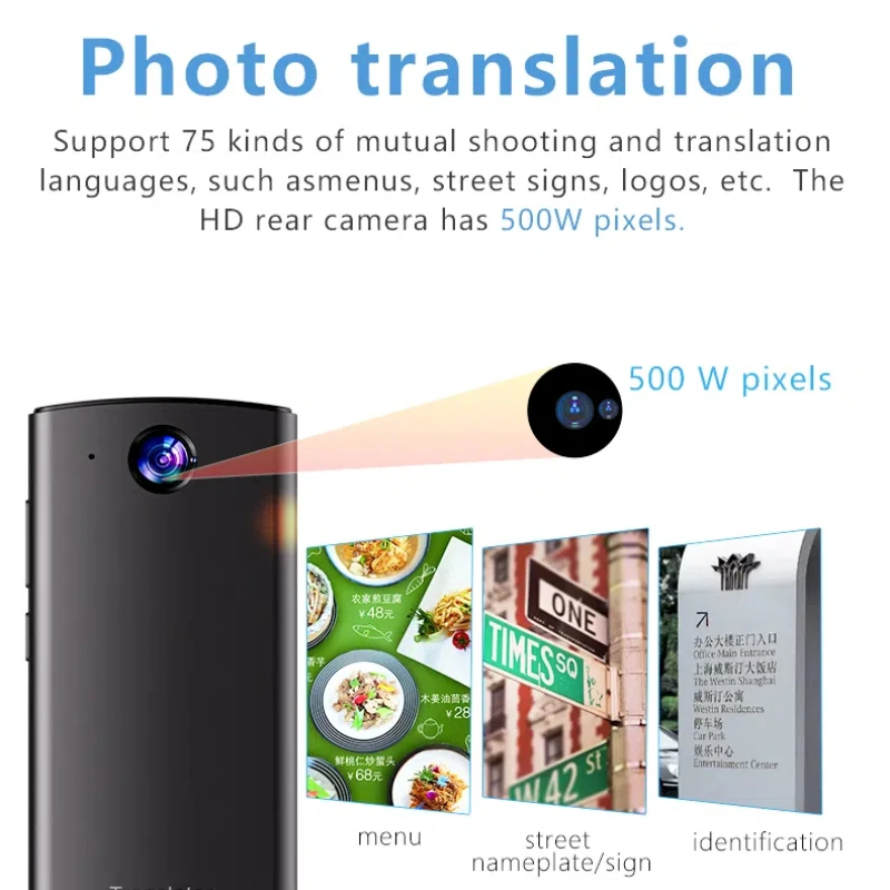 138Language WiFi Online Offline Voice Translator Arabic Accurate Translate Recording to Text Oversea Travel for Google Interpret