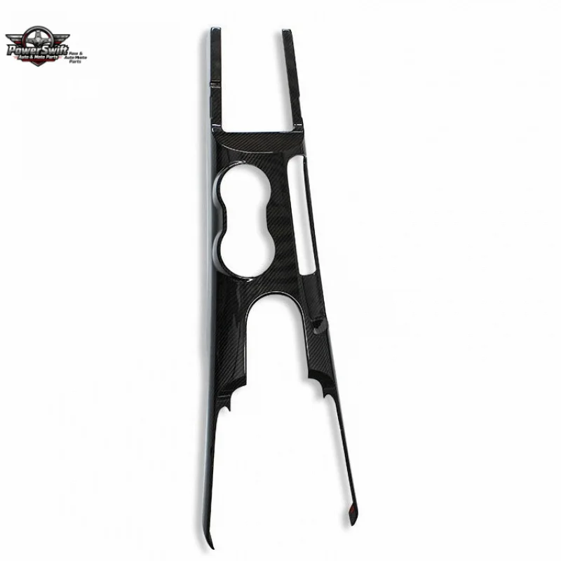 Suitable for Ford Mustang Car Central Control Cup Holder Gear Shift Panel Dry Carbon Fiber Car Interior Accessories Car Modifica