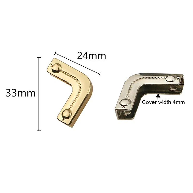 1PC Metal Bag Corner Corners Decor End Clip Edge Banding Bag Accessories Leather Decorative Corner Banding Decorative Strips