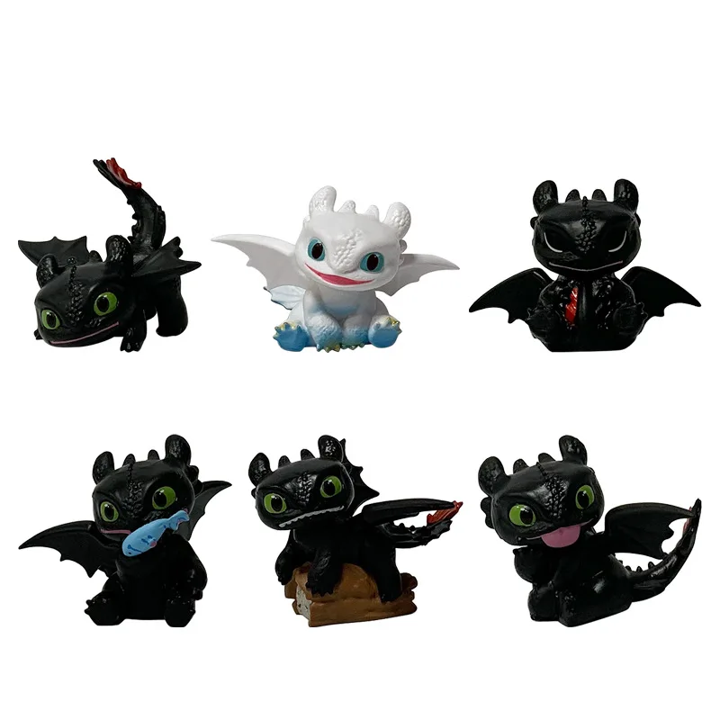 

How To Train Your Dragon Desktop Car Dashboard Ornament Cute Doll Figurine Mini Toy Collectible Decoration for Home Office Desk