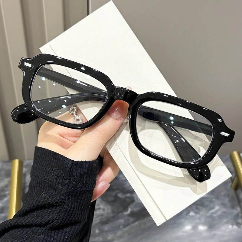 Square-framed Rice Nail Anti-blue Light Reading Glasses for Women and Men Fashionable High-definition and Elegant Eyeglasses