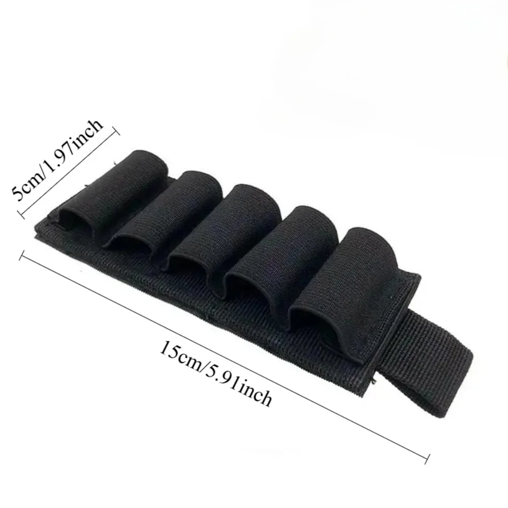 1PC Outdoor Hunting Tactical Shell Storage Bag Army Fan MOLLE Accessory Bag 12G Bullet Pouch 6 Holes Round Shotgun Pouch