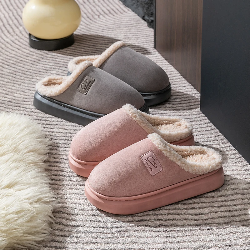 Cotton Slippers Autumn and Winter Thickened Indoor Anti Slip Warm and Comfortable for Home Thick Sole Slippers for Women